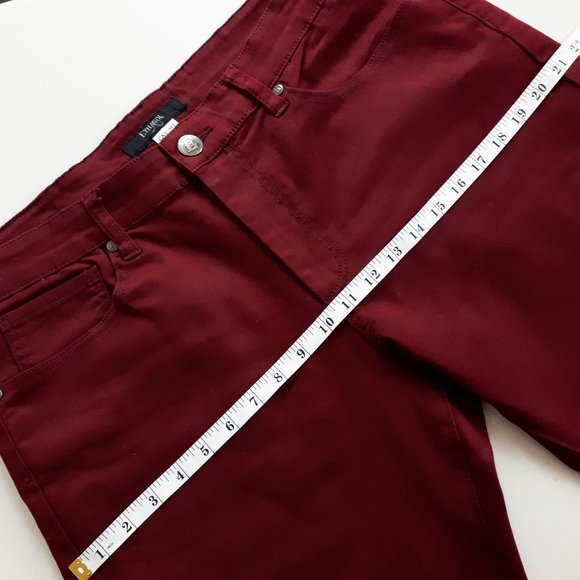 Ethanol Wine Red Slim Stretch Jeans - Picture 9 of 16